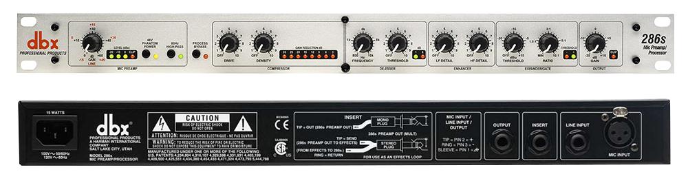 286S DBX, 286S Mic Preamp Channel Strip Processor | Farnell Lietuva